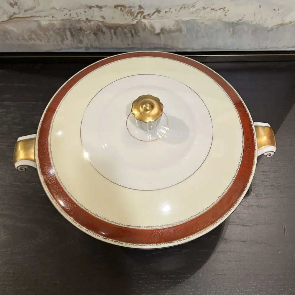 Vintage Narumi China CORONA Occupied Japan Serving Bowl w/Lid